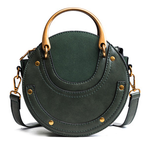 <span class=keywords><strong>Petit</strong></span> <span class=keywords><strong>Sac</strong></span> <span class=keywords><strong>Rond</strong></span> Mode Européenne Et Américaine Frosted Patchwork Single Shoulder Crossbody Handbag - Product Image 3
