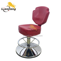 Tabouret de bar en cuir rouge de haute qualité, chaise de fente, pour machine à jeux, au casino, avec base en argent, rouge,