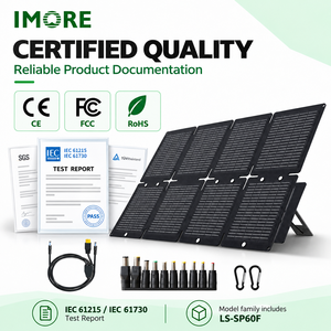 60W <b>Portable</b> Foldable <b>Solar</b> <b>Panel</b> USB Type C IP67 for Selected Power Stations Camping Travel Outdoor and Emergency Charging - Product Image 3