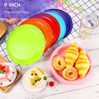 Aangepaste lichtgewicht, veilige, ronde plastic dinerborden voor fruit, pizza, cake en sushi