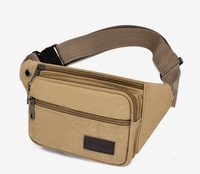 Sac de ceinture vintage en toile de grande capacité pour hommes femmes sac de poitrine à bandoulière à fermeture éclair pour les affaires sports de plein air voyage vente en gros