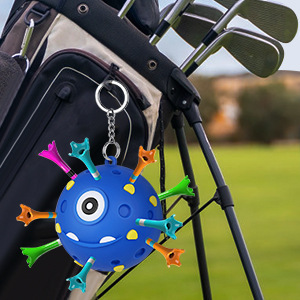 Wholesale Price Golf Ball Tee <strong>Holder</strong> Holds 18 Tees Built to Last Silicone Qute <strong>Nin</strong> Golf Tee <strong>Holder</strong> With Keychain - Product Image 3