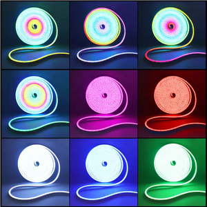 Bande LED en silicone RGBIC 5V USB, synchronisation musicale Bluetooth, lumière fluide, étanche, bande LED ambiante pour décoration intérieure et extérieure - Product Image 5