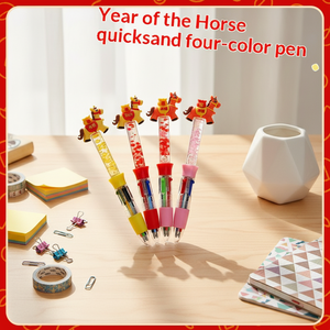 Bolígrafos <span class=keywords><strong>de</strong></span> punta redonda económicos, personalizables, multicolor, creativos, bonitos, <span class=keywords><strong>de</strong></span> dibujos animados, con efecto arena movediza, en cuatro colores, al por mayor, chinos - Product Image 6