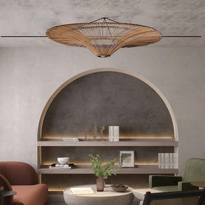 Lámpara Colgante de Ratán de Estilo Japonés Retro Wabi-Sabi, Lámpara de Techo Tejida para Sala de Estar, Comedor, Casa de Huéspedes, Estilo del Sudeste Asiático - Product Image 6