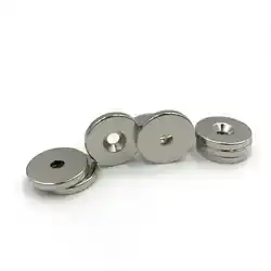 Customized N35 N38 N42 N45 N52 Strong Powerful NdFeB Permanent Hole Disc Cylinder Magnets