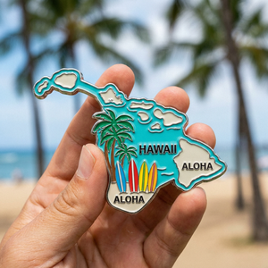Imán de Refrigerador de Metal con Esmalte Suave, Logotipo Personalizado, Aleación de Zinc, Imán de Recuerdo con Relieve 3D, Acabados de Alta Calidad - Product Image 1