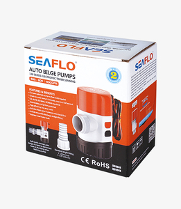 Pompe de cale électrique submersible pour bateau marin SEA FLO 600 GPH 12V, installation facile, rotation à 360°, certifiée CE, OEM - Product Image 2