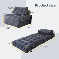 Sofá Cama Modular Moderno y Simple de Alta Densidad, Envasado al Vacío y Comprimido, para Muebles de Hogar