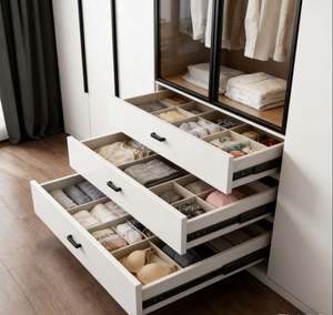 Modern Sliding Door Bedroom Wardrobe With <b>Mirror</b> Custom Solid Wood Wardrobe Closet Home Furniture Cupboard <b>for</b> Clothes Bedroom - Product Image 2