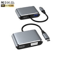 5in1 USB 3.0 hdmi hub Répartiteur USB de données ultra-mince avec 4KHDMI VGA USB PD65W Audio Laptop Surface Pro PS4 Drive Flash Drive