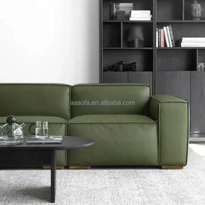 Juego de sofás de lujo para sala de estar <span class=keywords><strong>Barcelona</strong></span> King y Queen sofá de piso perezoso modular cuero seccional 3 en 1 muebles de sofá - Product Image 5