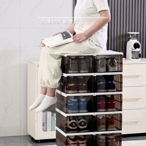 Haogle New Arrival PP <b>Plastic</b> Magnetic Foldable Rectangle Shoe Organizer <b>Box</b> with 6-10L Capacity Modern Design - Product Image 1
