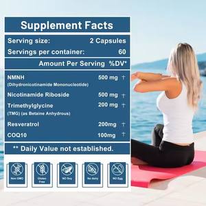 OEM sıcak satış sağlık 5-in-1 NAD takviyesi 500mg NMNH kapsül 60 kapaklar - Product Image 2