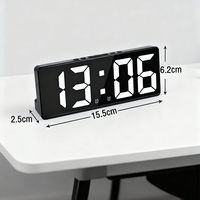 Radio de table numérique 3D avec contrôle LED, série Runaway Stage Hotel, chambre portable, radio électronique, réveil numérique avec type C
