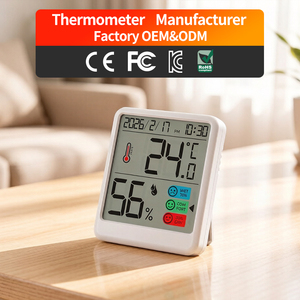 Hersteller Digitales Innen-<span class=keywords><strong>Thermometer</strong></span> Hygrometer mit Automatischer Kalibrierung LCD Elektronischer Temperatur- und Feuchtigkeitsmonitor für Zuhause - Product Image 1
