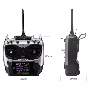 RadioLink AT9S Pro <span class=keywords><strong>10C</strong></span>/12 Canales, Control Remoto para Dron con Acelerador Izquierdo, Transmisor y Receptor R9DS <span class=keywords><strong>Gris</strong></span> 2.4GHz QPSK 5.0MHz Ardu - Product Image 5
