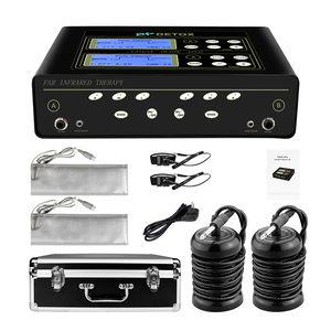 HK-809 Schwarzes Ionisches Dual-Fuß-SPA-Entgiftungsgerät mit 2 <span class=keywords><strong>LCD</strong></span>-Displays und Ferninfrarot-Taillengürteln - Product Image 2