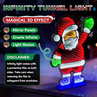 Nouvelle Décoration de Noël 2026 : Lumière LED Miroir Infini, Miroir Abysse 3D, Enseigne Néon Personnalisée Père Noël pour Vente en Gros Festive