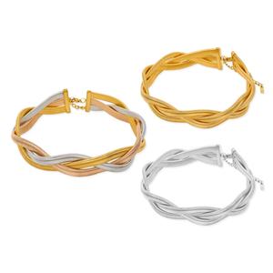 <b>Necklaces</b> Stainless Steel Twisted Snake Choker Gold Plated Minimalist Thick <b>Statement</b> Collar Non Tarnish Party Jewelry for Women - Product Image 5