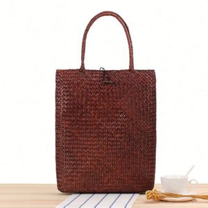 Sac à main en paille naturelle à bandoulière pour femme, style pastoral, idéal pour les vacances d'été 2024, sac de plage pour femme - Product Image 5