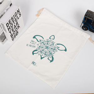Sac anti-poussière en coton doux personnalisé, sacs en coton avec logo imprimé sur mesure pour l'emballage, sac anti-poussière en toile, sacs à cordon en toile de coton avec logo - Product Image 3