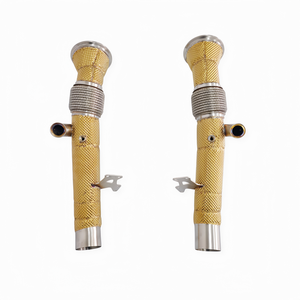 Tuberías de Escape Aisladas en Oro para Ferrari 296 GTB V6 3.0T 2021-2024, Acero Inoxidable, Mejora del Rendimiento del Vehículo - Product Image 1