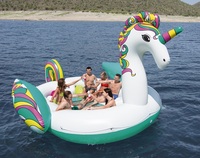 Besttway — livraison gratuite, 43228 h2ocgo! Piscine en licorne géante gonflable, jouet d'extérieur pour jeu d'eau, plate-forme, fête