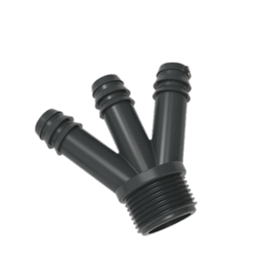 DaringFish Raccord fileté ABS en Y à 4 <span class=keywords><strong>voies</strong></span> 16 mm x 1/2"-<span class=keywords><strong>3</strong></span>/4" M, <span class=keywords><strong>Diviseur</strong></span> d'irrigation pour ferme, verger et jardin - Product Image 1