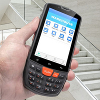 PDA portable Android 15 de 4 pouces, 4+64 Go de stockage, scanner de codes-barres 2D, 4G LTE, robuste, pour la logistique et la collecte de données, en stock