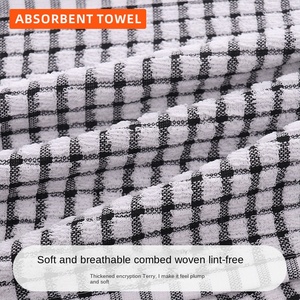 <span class=keywords><strong>Serviette</strong></span> à thé en microfibre de polyester 30x30cm, confortable, facile à nettoyer, <span class=keywords><strong>serviette</strong></span> à main, jacquard teint en fil, à séchage rapide - Product Image 4