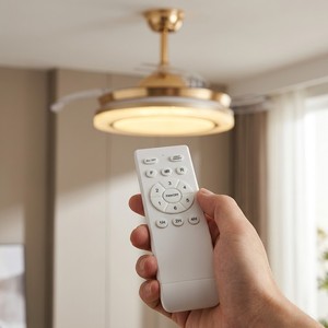 Modern Reversible LED <b>Ceiling</b> Fan <b>Light</b> 5 Blade DC Copper Motor <b>Remote</b> <b>Control</b> Bedroom <b>Ceiling</b> Lamp - Product Image 3