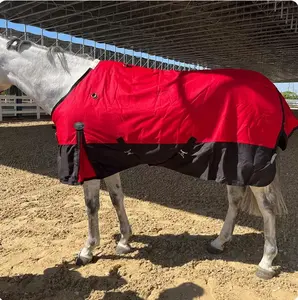 Tela de poliéster resistente al viento y resistente al agua, accesorio ecuestre de alta calidad que puede sujetar el cuello, alfombras de caballo, para invierno