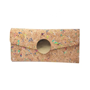 For Boshiho High Quality Ladies Handbag RFID Blocking <b>Envelope</b> Clutch Long Vegan Cork Purse Open Closure Polyester Lining Thread - Product Image 1