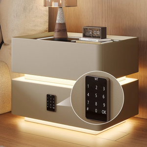 ชั้นวางเฟอร์นิเจอร์หินอ่อนแขวนผนังสำหรับห้องนั่งเล่นห้องนอนทำจากไม้เนื้อแข็งข้างเตียงอัจฉริยะ - Product Image 3