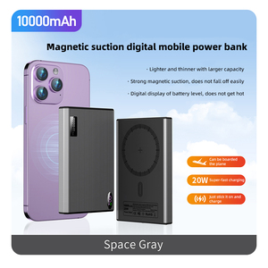 พาวเวอร์แบงค์แม่เหล็กไร้สายแบบพกพา ความจุ 10000mAh กำลังไฟ 20W บางเฉียบ 13.5 มม. สำหรับกิจกรรมกลางแจ้ง - Product Image 1