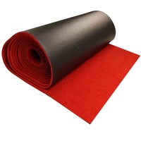 Roter Maschinengefertigter Polyester-Teppichläufer Dekorativer Laufsteg-Teppich für Hochzeiten Events Innen- und Außenbereich Partys Rutschfeste Gummiunterlage