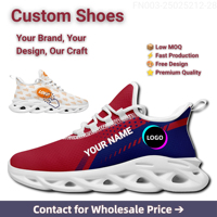 Chaussures de sport décontractées pour hommes de qualité supérieure, baskets de marche et de course avec impression de motifs personnalisés pour les commandes en gros destinées aux entreprises de vente au détail