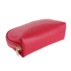 Sac cosmétique en cuir PU en forme de coquille à rayures, personnalisé pour femmes, vente en gros d'usine, sac de maquillage promotionnel mignon en forme de coquille - Product Image 2