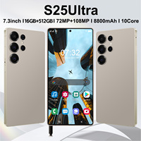 Smartphone 5G Haut de Gamme S25 Ultra avec 16 Go de RAM, Stylet Intégré, Écran HD 7,3 Pouces, Double SIM, Idéal pour les Voyages en Extérieur et le Gaming