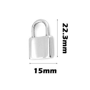 El más vendido, venta al por mayor, abalorios de cerradura pequeña de acero inoxidable, fabricación de joyas DIY, collar, colgante, candado, accesorios, componente artesanal - Product Image 3