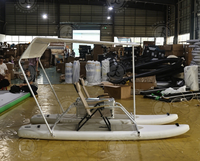 Bateau pneumatique catamaran portable, résistant à l'usure et aux UV, pour la navigation de plaisance et les aventures aquatiques en plein air