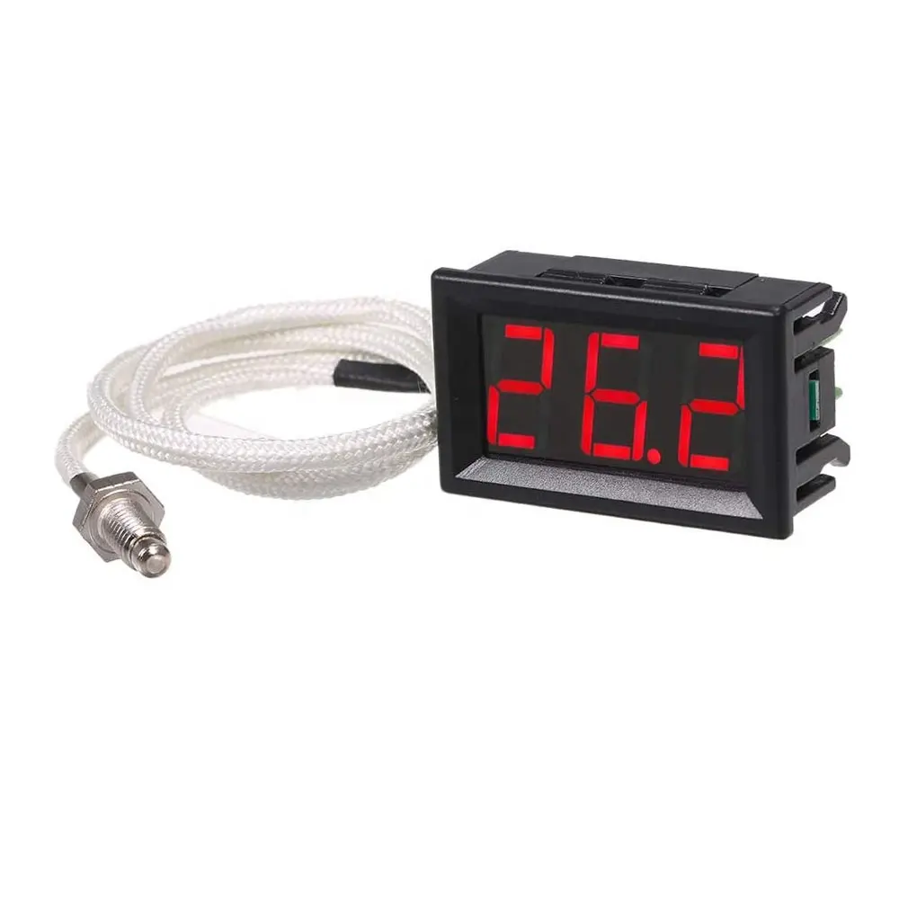 DC 12V XH-B310 LED Digital Display K-Type Thermometer Temperature Meter M6 Thread/Stick Thermocouple Tester -30~800C Thermograph