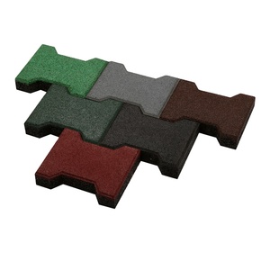 Baldosas de Goma Antideslizantes con Forma de Hueso de Perro para Parques Infantiles, Ladrillos de Goma para Suelos, Ladrillos de Goma para Caminos Exteriores, Ladrillos de Goma para Pavimentación de Aceras - Product Image 1