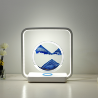 Lampe de table multifonctionnelle moderne à brancher pour la décoration du salon, chargeur sans fil de bureau, lampes de bureau, veilleuse peinture sable