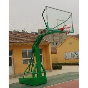 เกี่ยวกับแป้นบาสเก็ตบอลแบบกระจกนิรภัย ปรับความสูงได้ อุปกรณ์สนามกลางแจ้ง - Product Image 1