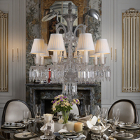Lustre en cristal de luxe de style français, lampe suspendue décorative à LED, installation au plafond, maison, villa, maison, approvisionnement ODM