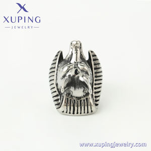 15527 XUPING JEWELRY Anelli in Acciaio Inossidabile Color Nero Pistola, Gioielli Delicati alla Moda Elden Ipoallergenici con Gemme - Product Image 5