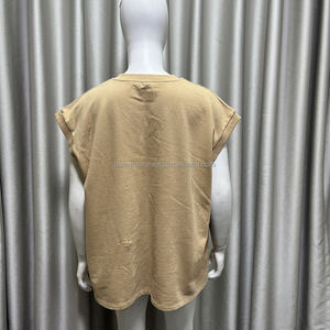 Мужская футболка без рукавов с <span class=keywords><strong>V</strong></span>-образным вырезом, вышивка на заказ, эффект потертости, от производителя XINSHENG - Product Image 2