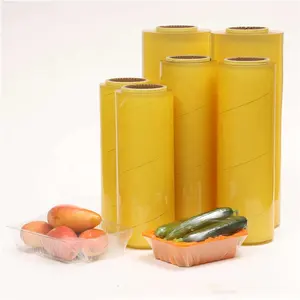 Transparent Food Wrapping Pe Plastic Film Cling Film Wrap With Slide Cutter For Fruits